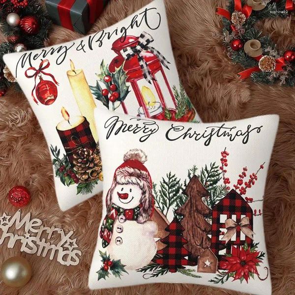Oreiller 4pcs arbre de Noël vieil homme cloche canapé de couverture de décoration de maison de la maison fournisseur