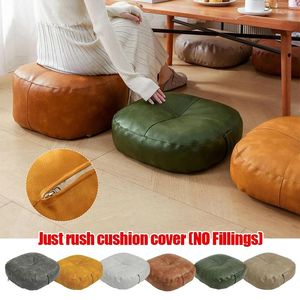 Housse de futon en cuir PU marocain non tamponné, 50cm, imperméable, repose-pieds, repose-pieds japonais, couvre-siège, Tatami