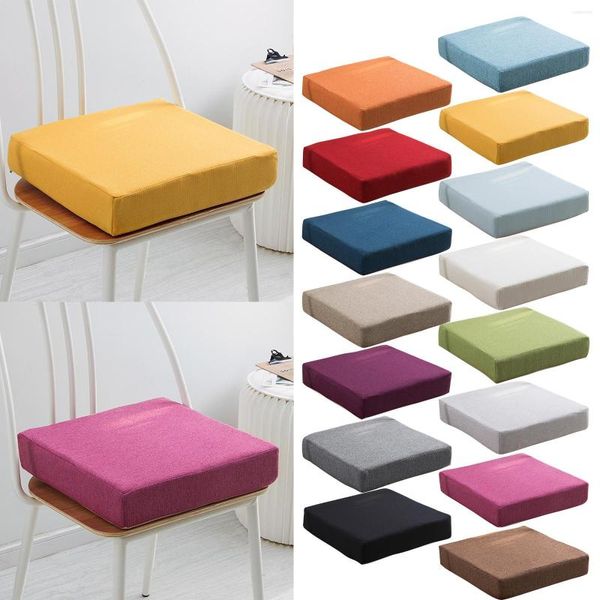 Almohada de 5cm de alto grueso para silla, alfombrillas para sofá, almohadillas antideslizantes, esponja de densidad de Color sólido para Tatami de interior de 40x40cm