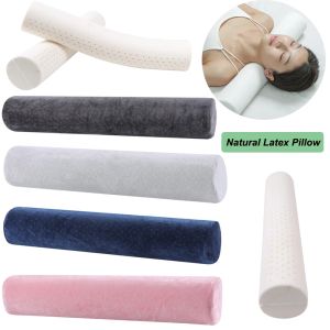 Oreiller 60/100 cm Thai Latex naturel relaxant cylindre côté dormeurs Fine mignon literie oreillers de cou pour les jambes enceintes oreiller adultes enfants