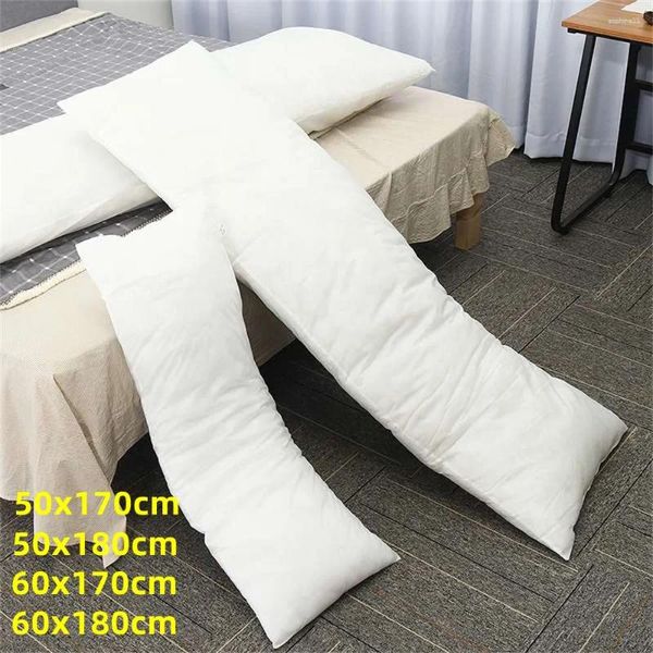 Oreiller 60x180 Dakimakura, oreillers longs 60x170, literie à noyau de câlin, housse de coussin de sommeil, corps blanc, taie d'oreiller pour Anime