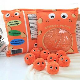 Kussen 6 stks 9 stks een tas mooie kaasachtige kiezerspeelgoed pluche gevulde zachte snack puff kids creatief verjaardag kerstcadeau