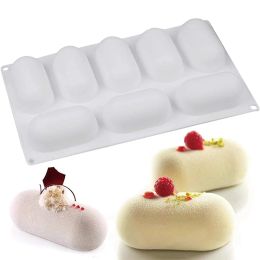 Oreiller 8 Cavité Moules de silicone 3D Forme d'oreiller Moule de dessert pour gâteau de mousse Chocolate Pastry Jelly Cheesecake Accessoires de cuisson