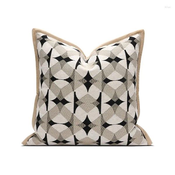 Almohada abstracta geométrica almohadas textura caso cubierta decorativa para sofá 45x45 lujo suave sala de estar decorar el hogar