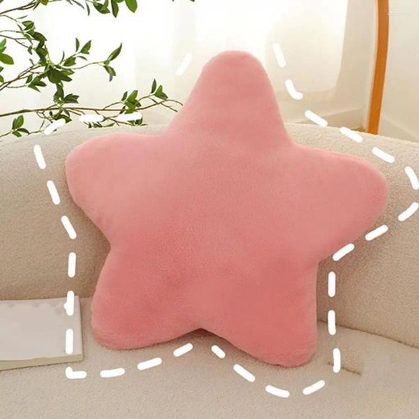 Almohada adorable estrella suave forma de pentagrama esponjoso para sofá cama sofá lindo peluche regalo novia