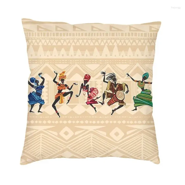 Pillow Africa Tribal Art Pattern case 40x40cm décoratif africain Culture ethnique Couverture de luxe en velours