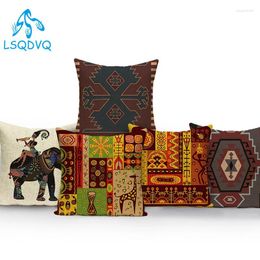 Oreiller de style africain Animal Elephant Geometric Polyester Covers Decorative Sofa Home Cover For Living Room Decoration