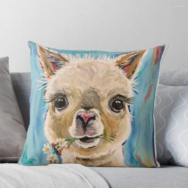 Almohada Alpaca Arte Tiro Otoño Decoración Caso Navidad