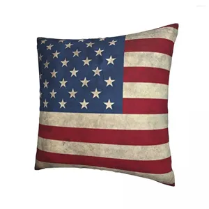 Oreiller du drapeau américain Impression de couverture en polyester décorations de couverture de liberté canapé fermier 18 