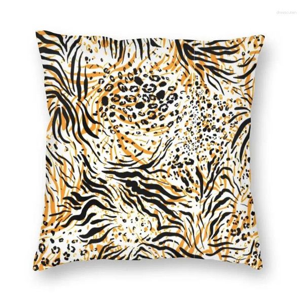 Oreiller Animal motif léopard couverture Texture Tribal étui de sol pour salon Cool canapé taie d'oreiller décoration de la maison