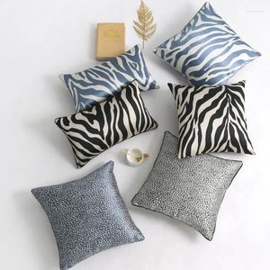 Pillow Animal Printing Cover Decorative Case moderne Room Jungle Jungle Zebra Leopard Géométrique Jacquard Bed Coussin