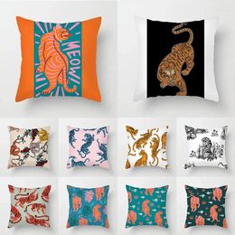 Oreiller style animal tigre d'automne ferme de décoration intérieure de couverture canapé-lit