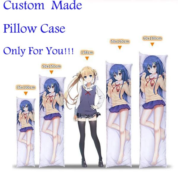 Anime d'oreiller dakimakura fait sur mesure bricolage de couverture d'oreiller de corps étreint personnalisé bricolage de taies d'oreiller personnalisés pour les cadeaux dropshipping