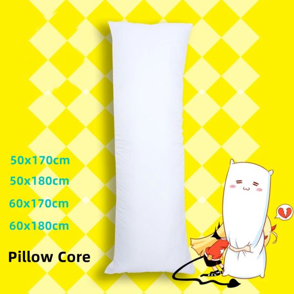 Almohada Anime Dakimakura, almohada larga para abrazar 60x180cm, 60x170cm, 50x180cm, ropa de cama, cojín interior para el cuerpo, funda de almohada blanca para dormir, almohadas con núcleo