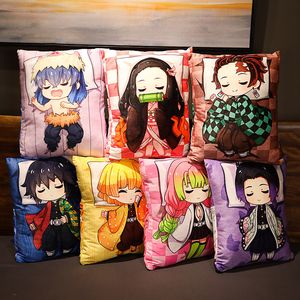 Oreiller anime fantôme tuer dessin animé lame jouets en peluche vous haricots en peluche charbon de bois Zhilang oreiller facilité poupée périphérique enfants cadeaux en gros