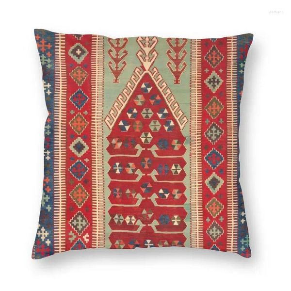 Oreiller Antique Boho bohème turc tapis Kilim couverture 45x45 cm maison décorative impression Tribal ethnique Art jeter étui voiture