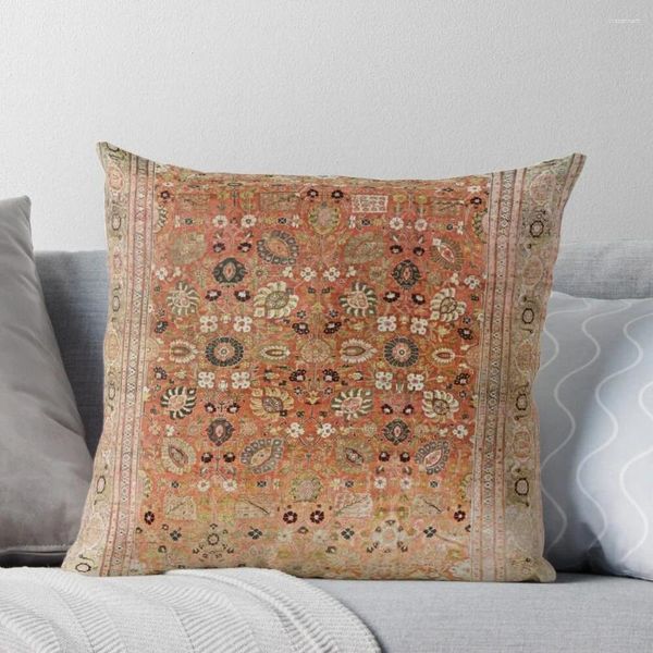 Oreiller antique Tabriz Persian tapis imprimé jet de couverture décorative couvercles couvercles de Noël