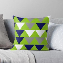 Housse de coussin en Polyester avec flèches, vert Lime, bleu marine vif, gris et blanc, taie d'oreiller sur canapé, décoration de la maison