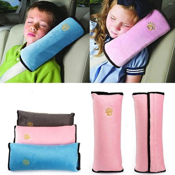 Oreiller bébé sangle de sécurité voiture en peluche ceintures de sécurité protéger épaulière ajustement sûr dispositif de réglage Auto ceinture couverture