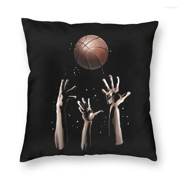 Couverture de saut de basket-ball d'oreiller Double face 3D Print Sport Player Throw Case pour voiture cool taie d'oreiller décoration