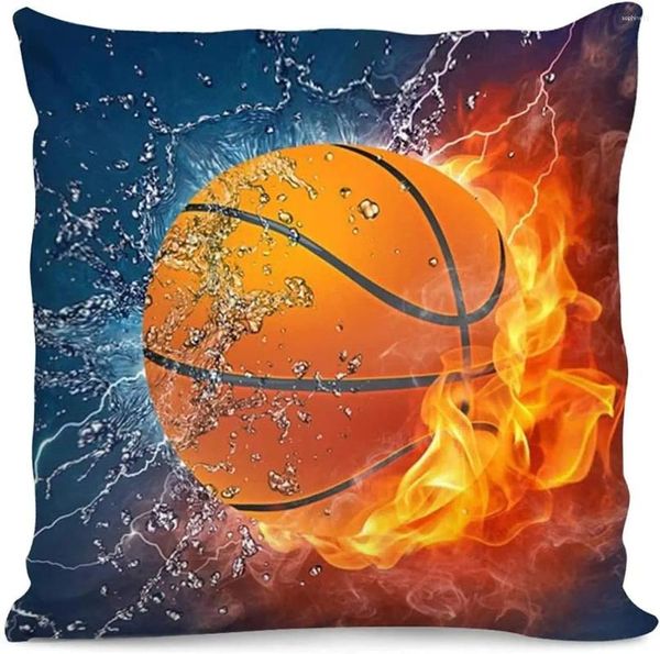 Oreiller Basketball Couvre-coton imprimé Cover Gamer Home Decorative for Sofa Bedroom Living Room Car