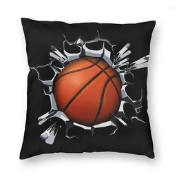 Oreiller basket-ball smash couvercle canapé décoration carrée lancer 45x45