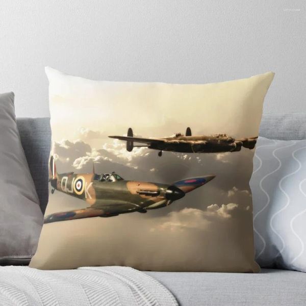 Oreiller BBMF Spitfire et Lancaster Throw Sofa Covers Bovers