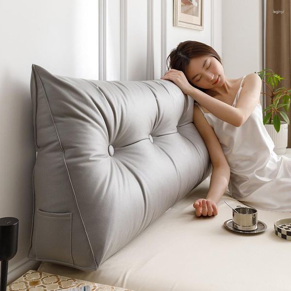 Oreiller lit de lit plus taille triangulaire de chaise lombaire au chevet chaise lombaire chair de lit paresseux lisant salon canapé décor de maison
