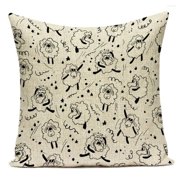 Housse d'oreiller pour chambre à coucher, 45x45cm, motif floral, taie d'oreiller, Animal, décoratif pour lit, dessin animé, décor carré, chaise de Gamer, E2286