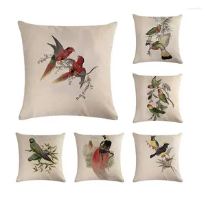 Kussenvogels dekken prachtige ngel vleugels thuis bankje decor linnen katoenen taille ondersteuning wortel case 45x45 cm zy309