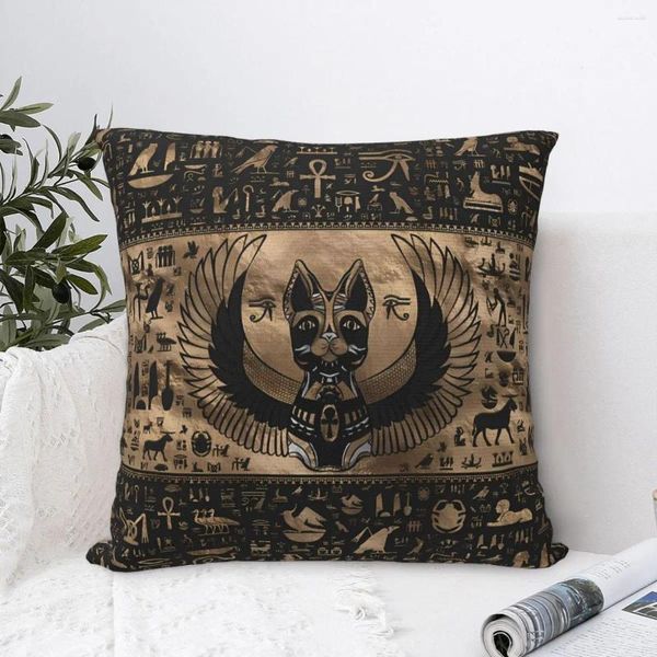 Oreiller déesse noire Bastet cojines lance un étui antique Égypte égyptienne canapé domestique grec imprimé coussin décoratif