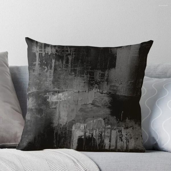Oreiller noir gris abstrait jeter canapé couvre couverture oreillers de lit