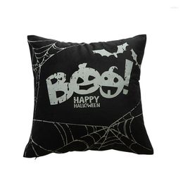 Pillow Black Halloween Sofa Cover No Inner Night paillettes Lumineuses revêtements de citrouille de revêtement pour décoration de maison x49