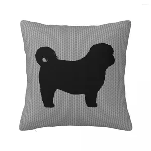 Oreiller noir Shih Tzu chien Silhouette(s), housse élastique pour canapé, oreillers ornementaux, salon, Anime