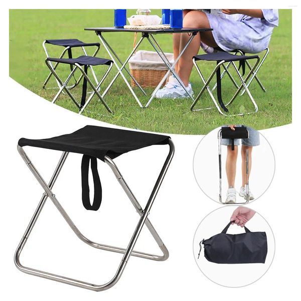 Panneau à oreiller à placer sous le canapé S Tool pliant Camping Chaise en métal léger en plein air avec sac Portable Chairs de confort portables