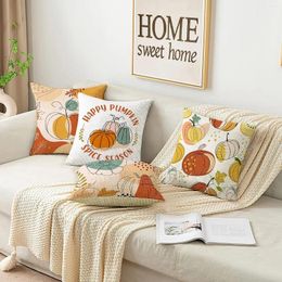 Almohada bohemia otoño calabaza decoración tiro funda de almohada abstracta granja al aire libre hogar sofá