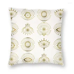 Pillow Boho Evil Eyes Hamsa Cover Gold Palette Maroc Morocain Étui au sol pour canapé Cool Belowcase Home Decorative