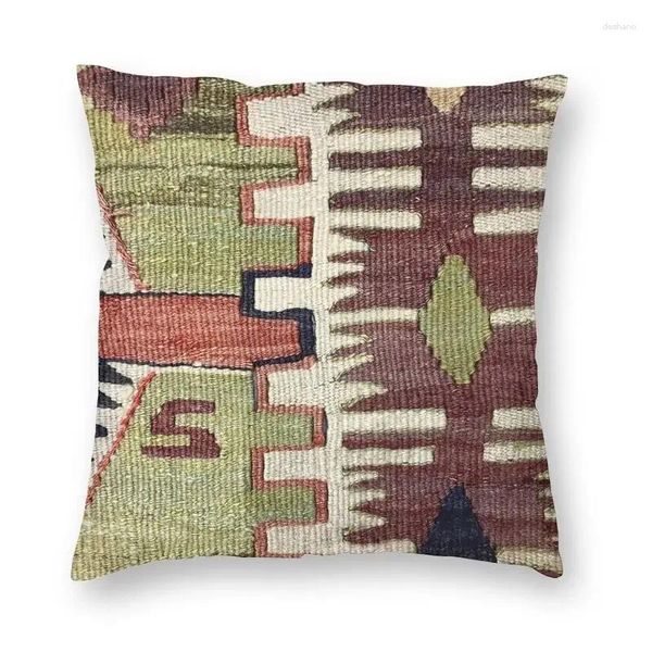 Almohada Boho Kilim Navaho tejido persa alfombra cubierta 45x45 cm decoración impresión tiro para coche doble lado