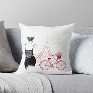 Housse de coussin Bonjour Paris, taie d'oreiller en Polyester sur canapé, maison, salon, siège de voiture, décoration 45x45cm