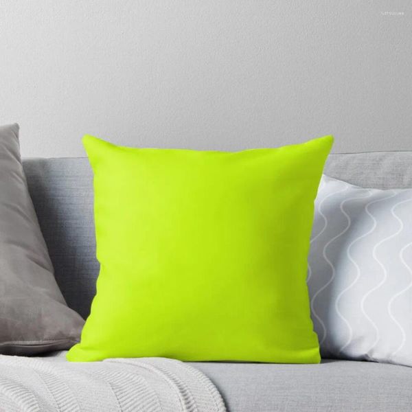 Almohada Bright Green Lime Neon Color Throw Cubiertas decorativas para sofá Funda de Navidad Cusions Cover