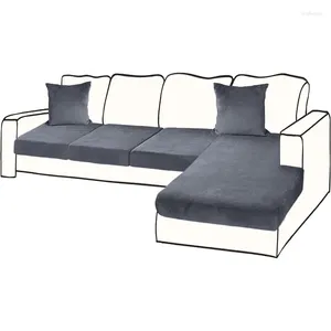Pillow BT.WA Housses de canapé sectionnelles pour siège 4 pièces Housse de canapé en velours Housse séparée en forme de L
