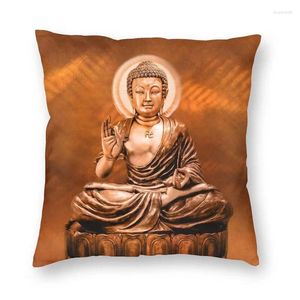 Oreiller de la méditation bouddha couvre la décoration intérieure bouddhisme bouddhiste zen spirituel 40x40 couverture oreillers pour le salon