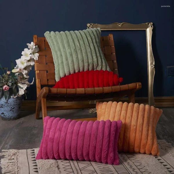 Housse de coussin aux couleurs acidulées, taie d'oreiller décorative, douce et confortable, pour canapé, salon moderne, 45x45cm