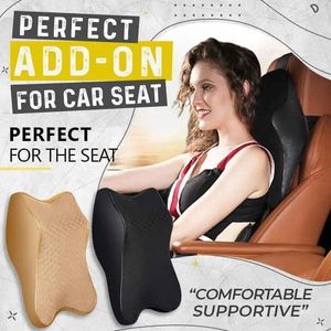 Almohada Cuello de coche Restricción de cabeza ajustable Espuma de memoria 3D Reposacabezas automático Soporte de viaje Funda de asiento Dropship