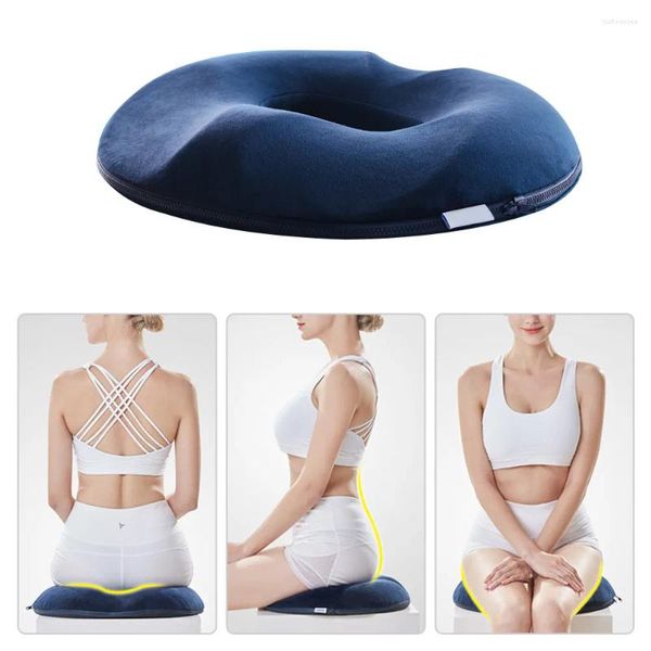 Almohada para asiento de oficina de coche, sofá, hemorroides, espuma viscoelástica, antimasaje, alivio del dolor, coxis, donut, almohadas para silla