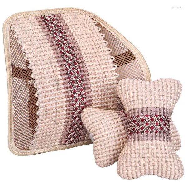 Asiento de almohada Soporte lumbar de la oficina Silla de masaje Protección de la cintura y lomo de la cabeza del titular