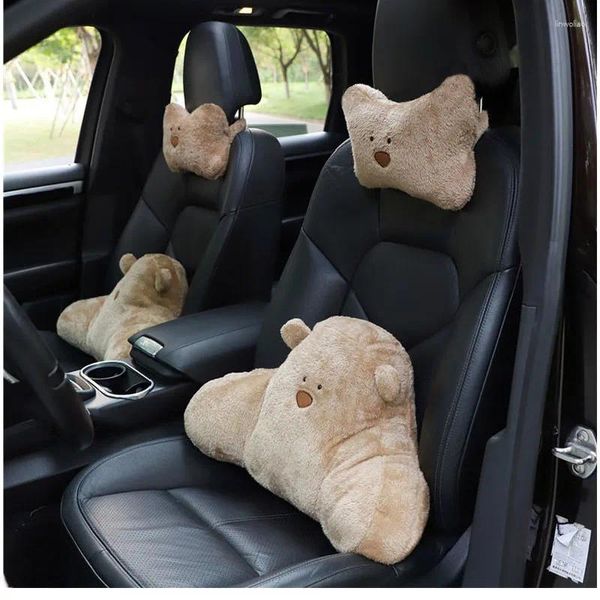 Oreiller du dessin animé ours de car siège de voiture en peluche oreillers