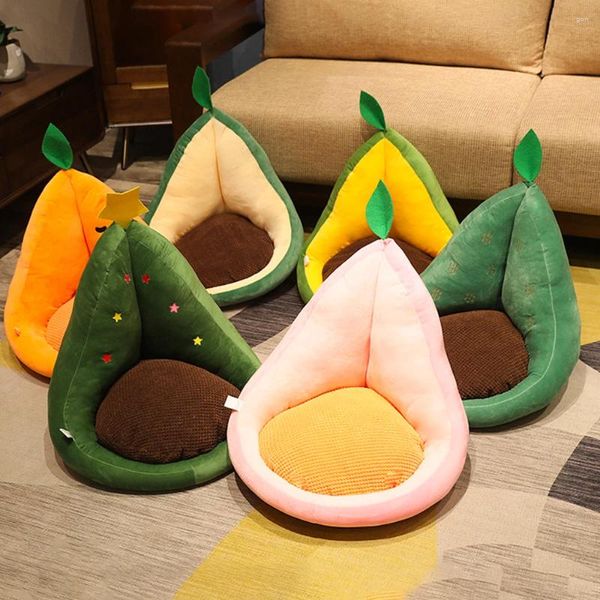 Almohada Dibujos animados Fruta Asiento Suave Relleno Cactus Zanahoria Juguetes Cómodo Cojín de silla para la decoración del sofá de la oficina en casa