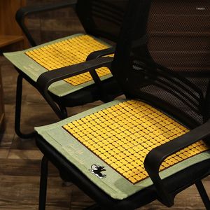 Almohada de dibujos animados de bambú de hielo, silla de oficina de verano, alfombrilla de coche transpirable, asiento, decoración fresca para el hogar