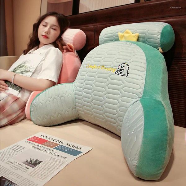 Almohada Dibujos animados Ice Bean Bedhead Bolsa suave Respaldo grande Dormitorio Cama Protector de lectura Cintura Tatami Sofá